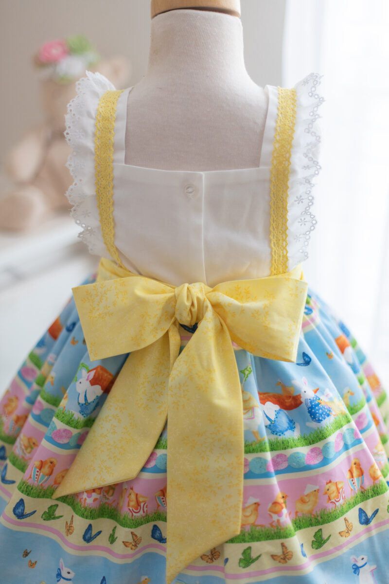 Baby Girl handmade embroidered Easter Dress by Kinder Kouture